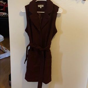 Maroon, thick sleeveless dress